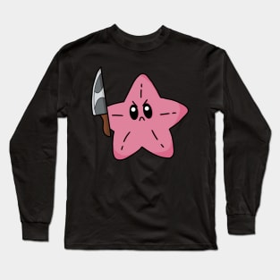 Angry starfish with knife! Long Sleeve T-Shirt